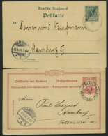 MARSHALL-INSELN P 5,8F BRIEF, 1900/02, 5 Pf. Grün Und 10/10 Pf. Karmin, Frageteil, 2 Prachtkarten Von JALUIT Nach H - Marshall Islands