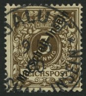 MARSHALL-INSELN 1II O, 1899, 3 Pf. Berliner Ausgabe, Stempel JALUIT 9.6.00 (Sorte II), Pracht, Fotobefund Jäschke-L - Marshall-Inseln