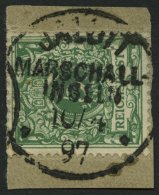 MARSHALL-INSELN V 46c BrfStk, 1897, 5 Pf. Opalgrün, Stempel JALUIT, Auf Briefstück, Pracht - Islas Marshall