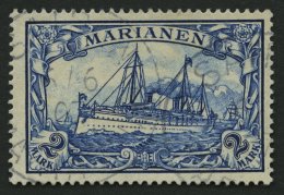MARIANEN 17 O, 1901, 2 M. Schwärzlichblau, Pracht, Gepr. Jäschke-L., Mi. 110.- - Islas Maríanas