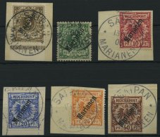MARIANEN 1-6II BrfStk,o , 1900, Steiler Aufdruck, Stempel Sorte II, Prachtsatz - Islas Maríanas