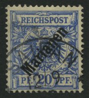 MARIANEN 4I O, 1899, 20 Pf. Diagonaler Aufdruck, Feinst, Gepr. Jäschke-L., Mi. 240.- - Marianen