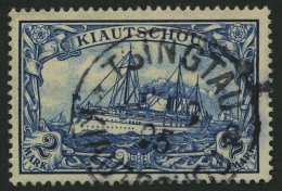 KIAUTSCHOU 15 O, 1901, 2 M. Schwärzlichblau, Pracht, Gepr. Jäschke-L., Mi. 130.- - Kiautchou