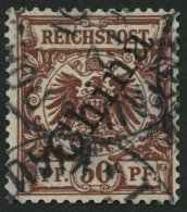 KIAUTSCHOU M 6II O, 1901, 50 Pf. Steiler Aufdruck, Stempel TSINGTAU KIAUTSCHOU *a, Pracht - Kiauchau
