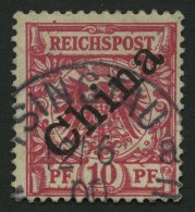 KIAUTSCHOU V 3Ia O, 1898, 10 Pf. Lebhaftlilarot Diagonaler Aufdruck, Stempel TSINGTAU KIAUTSCHOU *a, Pracht, Gepr. J&aum - Kiautchou