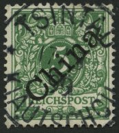 KIAUTSCHOU V 2I O, 1899, 5 Pf. Diagonaler Aufdruck, Stempel TSINTAU KIAUTSCHOU *, Pracht - Kiautschou