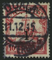 KAMERUN 3b O, 1915, 1 D. Auf 10 Pf. Lebhaftrotkamrin, Aufdruck Schwarz, Feinst, Mi. 120.- - Cameroun