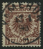 KAMERUN M 50d O, 1897, 50 Pf. Lebhaftrötlichbraun, Zentrischer Stempel KAMERUN, Pracht, Gepr. Jäschke-L. - Kamerun