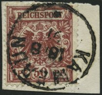 KAMERUN V 50b BrfStk, 1891, 50 Pf. Braunrot, Stempel KAMERUN, üblich Gezähnt Pracht, Gepr. Jäschke-L., Mi - Cameroun