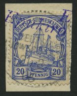 DSWA 14 BrfStk, EPUKIRO Auf Kleinem Briefstück Mit 20 Pf. Violettultramarin, Pracht - German South West Africa