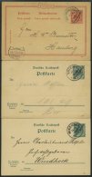 DSWA P2,3,11 BRIEF, 1897-99, 10 Und 5/5 Pf., 3 Gestempelte Karten, Ohne Rückseitigen Text, Pracht - Sud-Ouest Africain Allemand