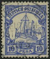 DEUTSCH-OSTAFRIKA 14 O, WIEDHAFEN, 20.5.04, Auf 10 P. Violettultramarin, Pracht - África Oriental Alemana