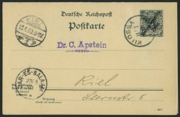 DEUTSCH-OSTAFRIKA P 7 BRIEF, KILOSSA, 11.3.00, In Grünlichblau Auf 3 Pesa Schwarzgrün Antwortkarte (rücks - Afrique Orientale