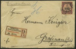 DEUTSCH-OSTAFRIKA 17 BRIEF, KILIMATINDE, 1903, Auf 25 P. Dunkelbäunlichlila/rotschwarz Auf Mattbraunprange, Einschr - Afrique Orientale