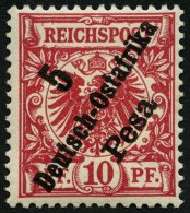 DEUTSCH-OSTAFRIKA 8b *, 1896, 5 P. Auf 10 Pf. Rotkarmin, Fast Postfrisch, Pracht, Fotobefund Jäschke-L., Mi. (280.- - German East Africa