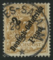 DEUTSCH-OSTAFRIKA 6e O, 1896, 2 P. Auf 3 Pf. Hellocker, Kabinett, Fotoattest Jäschke-L., Mi. (500.-) - Deutsch-Ostafrika