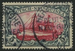 DEUTSCH-NEUGUINEA 19 O, 1901, 5 M. Grünschwarz/dunkelkarmin, Ohne Wz., Stempel HERBERTSHÖHE, Pracht, Fotoattes - Nouvelle-Guinée