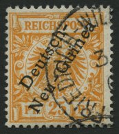DEUTSCH-NEUGUINEA 5a O, 1897, 25 Pf. Gelblichorange, Pracht, Mi. 65.- - Nueva Guinea Alemana