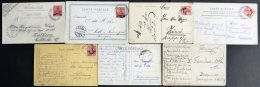 DP TÜRKEI 1904-16, 7 Verschiedene Gebrauchte Ansichtskarten, Pracht - Deutsche Post In Der Türkei