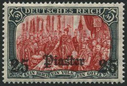 DP TÜRKEI 47b **, 1908, 25 Pia. Auf 5 M., Mit Wz., Karmin Quarzend, Postfrisch, Pracht, Mi. 100.- - Deutsche Post In Der Türkei