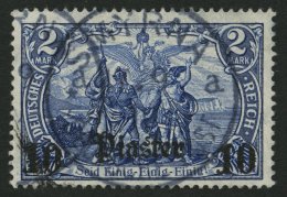 DP TÜRKEI 45 O, 1906, 10 Pia. Auf 2 M., Mit Wz., Pracht, Gepr. Bothe, Mi. 60.- - Turquia (oficinas)