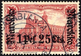 DP IN MAROKKO 55IA O, 1911, 1 P. 25 C. Auf 1 M., Friedensdruck, Stempel CASABLANCA, Pracht, Gepr. Steuer, Mi. (80.-) - Deutsche Post In Marokko
