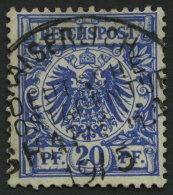 DP CHINA V 48d O, 1893, 20 Pf. Violettultramarin, Stempel KDPAG SHANGHAI, Pracht, Gepr. Bothe - Chine (bureaux)