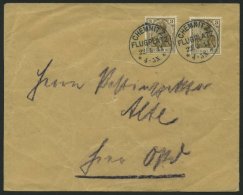 FLUGPLATZ, FLUGHAFENSTPL 10/01 BRIEF, Flugplatz Chemnitz, 1911, R1 Auf Brief Mit 2x 3 Pf. Germania, Feinst - Luft- Und Zeppelinpost