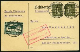 SPÄTERE FLÜGE (SPF) 21.3.02 BRIEF, 5.3.1922, Dresden-Berlin, Prachtkarte - Avions