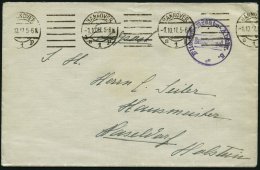 LUFTFAHRT IM I. WELTKRIEG 1917, FLIEGER-ERSATZ-ABTEILUNG 5, Violetter Briefstempel Auf Brief Von HANNOVER Nach Haseldorf - Used Stamps
