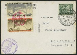RAKETENPOST 6C2a BRIEF, 28.1.1934, Raketenflug Aus Thale, Frankiert Vorderseitig Mit 2 Raketenmarken Und 6 Pf. Wagner So - Airmail & Zeppelin