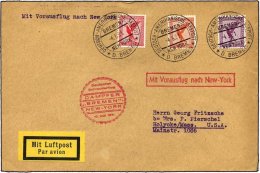 KATAPULTPOST 40b BRIEF, 10.5.1931, Bremen - New York, Seepostaufgabe, Prachtbrief - Cartas & Documentos