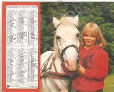 ALMANACH DES P.T.T. 1985 CALENDRIER CHARENTE MARITIME CHEVAL CHIEN - Tamaño Grande : 1981-90