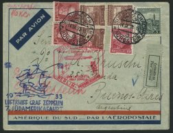 ZULEITUNGSPOST 232B BRIEF, Tschechoslowakei: 1933, 7. Südamerikafahrt, Bedarfsbrief, Pracht - Zeppeline