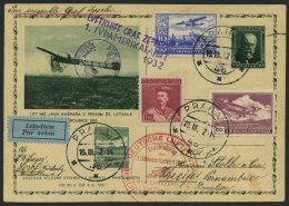 ZULEITUNGSPOST 138B BRIEF, Tschechoslowakei: 1932, 1. Südamerikafahrt, Prachtkarte - Zeppeline