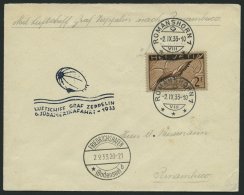 ZULEITUNGSPOST 229Aa BRIEF, Schweiz: 1933, 6. Südamerikafahrt, Prachtbrief - Luft- Und Zeppelinpost
