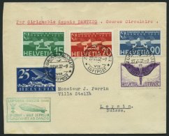 ZULEITUNGSPOST 170Ab BRIEF, Schweiz: 1932, Luposta-Rundfahrt, Abgabe Danzig, Prachtbrief - Zeppeline
