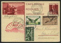 ZULEITUNGSPOST 119F BRIEF, Schweiz: 1931, Polarfahrt, Abgabe Malygin, Prachtkarte - Zeppeline