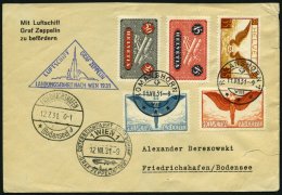 ZULEITUNGSPOST 116A BRIEF, Schweiz: 1931, Österreichfahrt, Post Nach Wien, Auflieferung Fr`hafen, Gute Frankatur, B - Zeppeline
