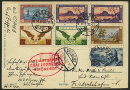 ZULEITUNGSPOST 67 BRIEF, Schweiz: 1930, Vorarlbergfahrt, Nach Bregenz, Frankiert U.a. Mit Mi.Nr. 233/4, Prachtkarte - Luft- Und Zeppelinpost
