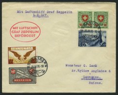 ZULEITUNGSPOST 55 BRIEF, Schweiz: 1930, Englandfahrt, Prachtbrief - Zeppelines
