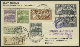 ZULEITUNGSPOST 171 BRIEF, San Marino: 1932, 5. Südamerikafahrt, Einschreibbrief, Pracht - Zeppelines