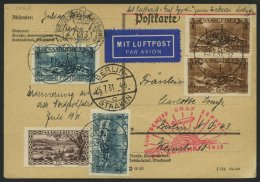 ZULEITUNGSPOST 119H BRIEF, Saargebiet: 1931, Polarfahrt, Auflieferung Berlin, Bis Malygin, Prachtkarte - Luft- Und Zeppelinpost