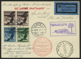 ZULEITUNGSPOST 129E BRIEF, Österreich: 1931, 2. Südamerikafahrt, Anschlussflug Ab Berlin, Nach Uruguay, Pracht - Zeppeline