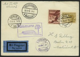 ZULEITUNGSPOST 129Aa BRIEF, Österreich: 1931, 2. Südamerikafahrt, Abwurf Sao Vicente, Karte Feinst - Zeppeline