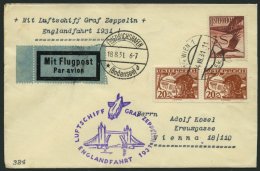 ZULEITUNGSPOST 122 BRIEF, Österreich: 1931, Englandfahrt, Prachtbrief - Zeppeline