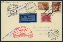 ZULEITUNGSPOST 119 BRIEF, Österreich: 1931, Polarfahrt, Bis Malygin, Prachtkarte - Zeppeline