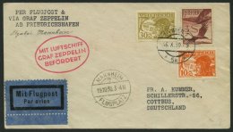 ZULEITUNGSPOST 96 BRIEF, Österreich: 1930, Fahrt Nach Mannheim, Prachtbrief - Zeppeline