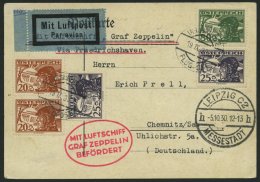 ZULEITUNGSPOST 91 BRIEF, Österreich: 1930, Fahrt Nach Leipzig, Prachtkarte - Luft- Und Zeppelinpost