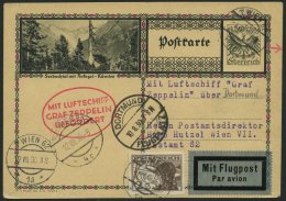 ZULEITUNGSPOST 77 BRIEF, Österreich: 1930, Landungsfahrt Nach Dortmund, Prachtkarte - Luft- Und Zeppelinpost